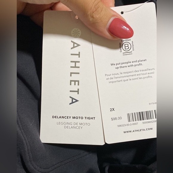 Athleta Delancey Moto Tight // Black - Picture 6 of 16